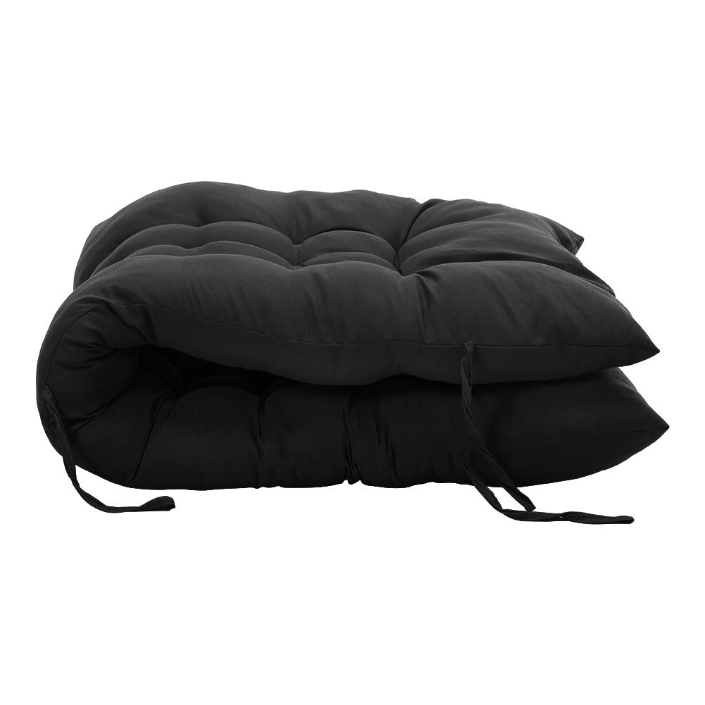 125cm Thick Soft Comfortable Chaise Lounge Chair Cushion, Black