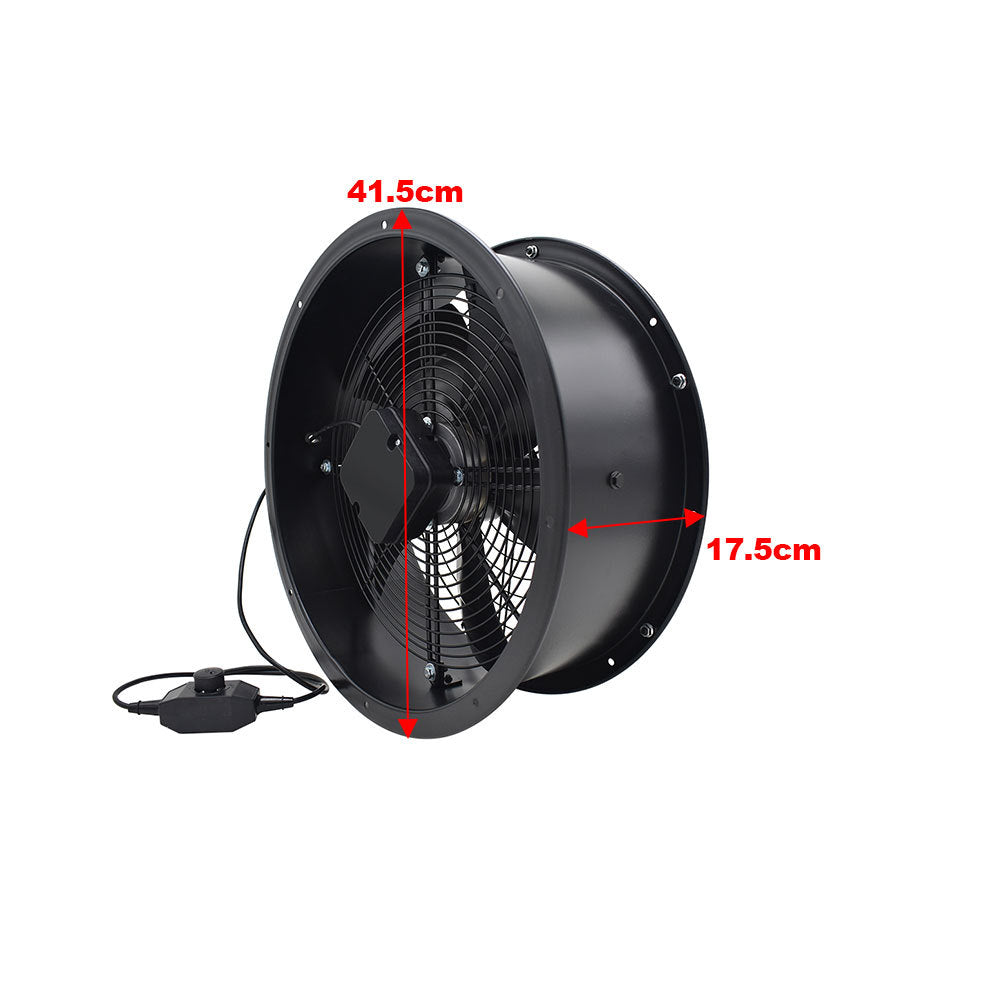 Black 14 inch Ventilation Exhaust Axial Fan