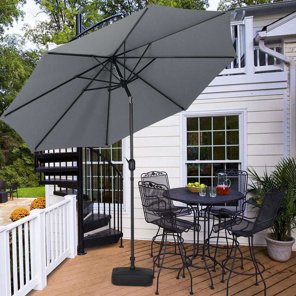 240 cm H 3M Outdoor Large Rotating Patio Parasol, with Plastic Fillable Base