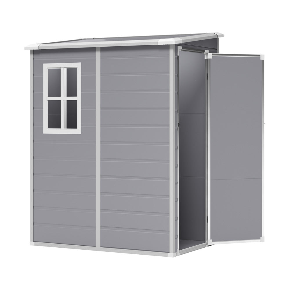 Grey Outdoor Plastic Storage Shed Tool Shed