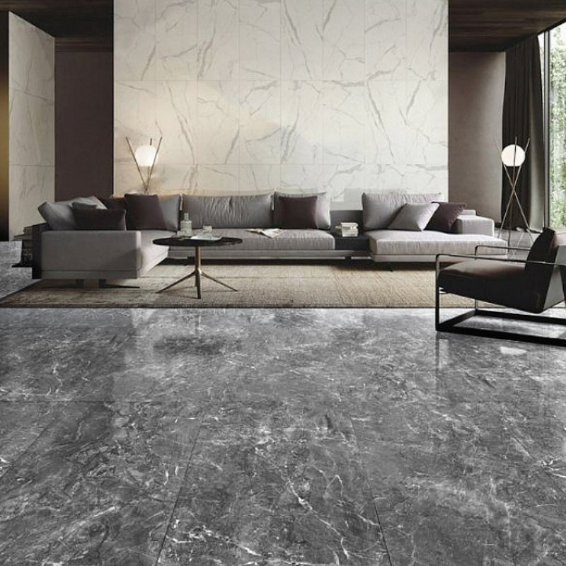 Set of 24 Square Self Adhesive Stone Effect Floor Tiles