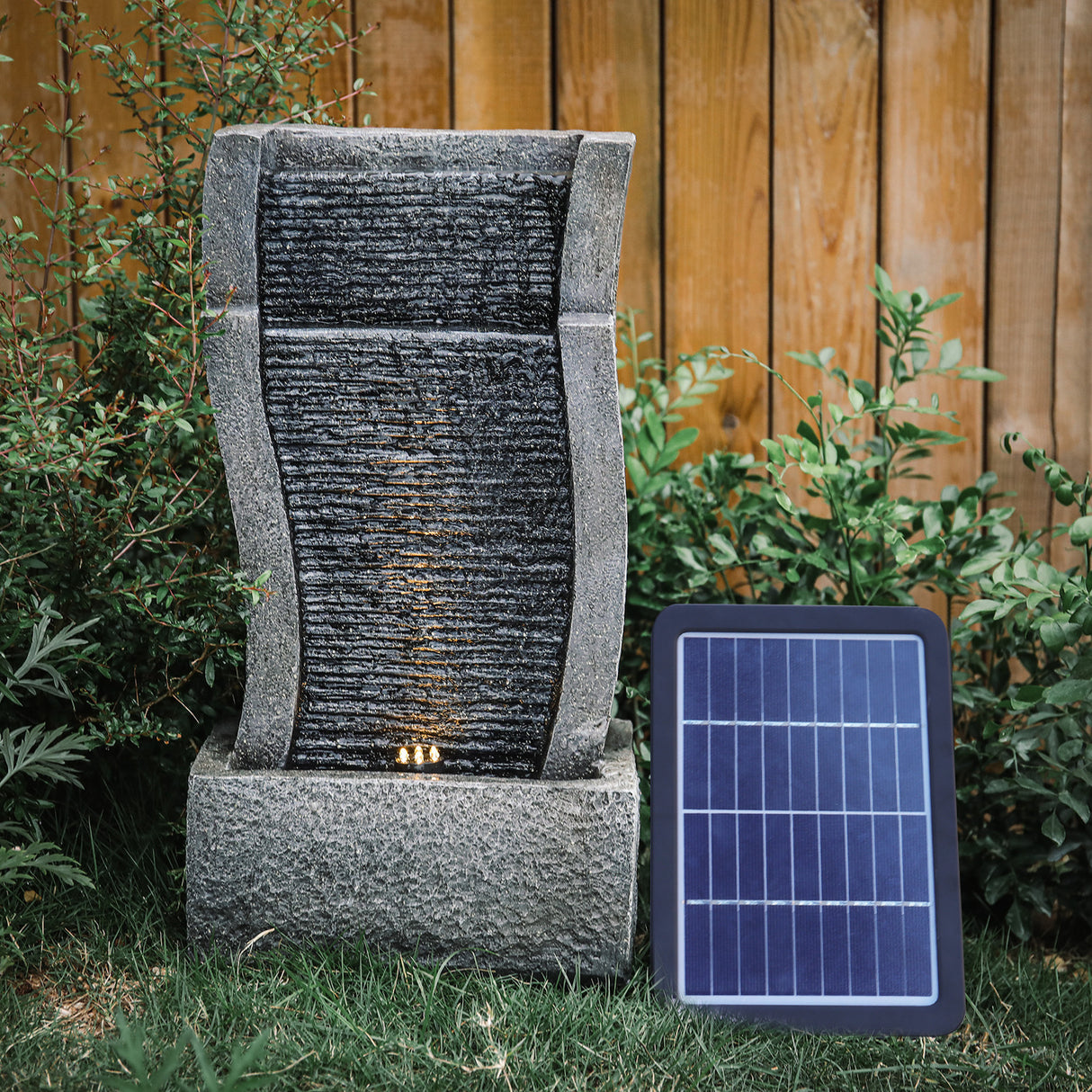 Solar Powered Outdoor Rockery Water Fountain