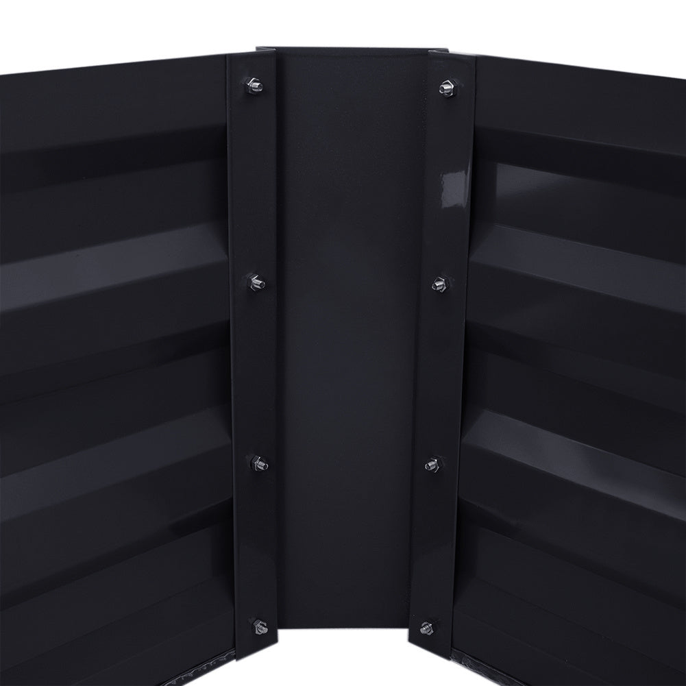 Charcoal Black 100cm W Galvanized Steel Raised Garden Bed Planter Box