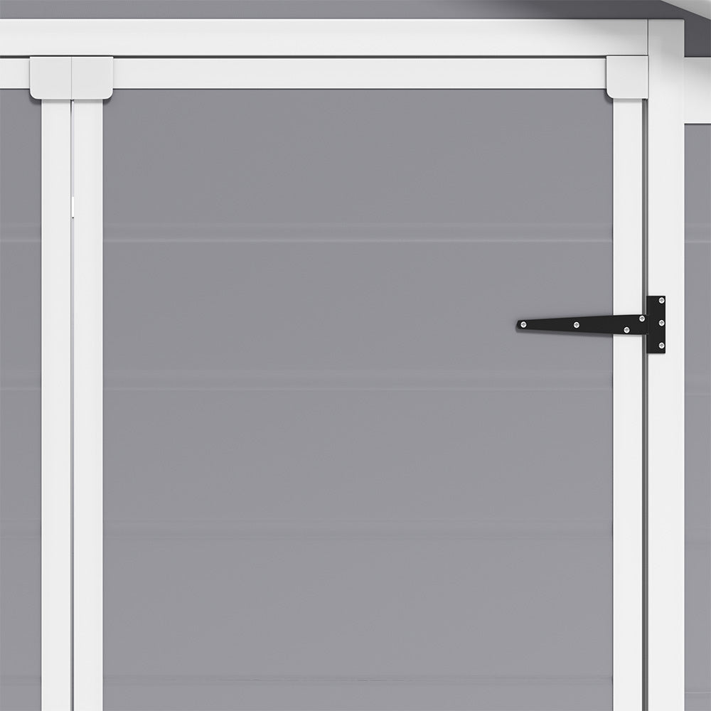 Grey Plastic Outdoor Garden Storage Shed with Deadbolt