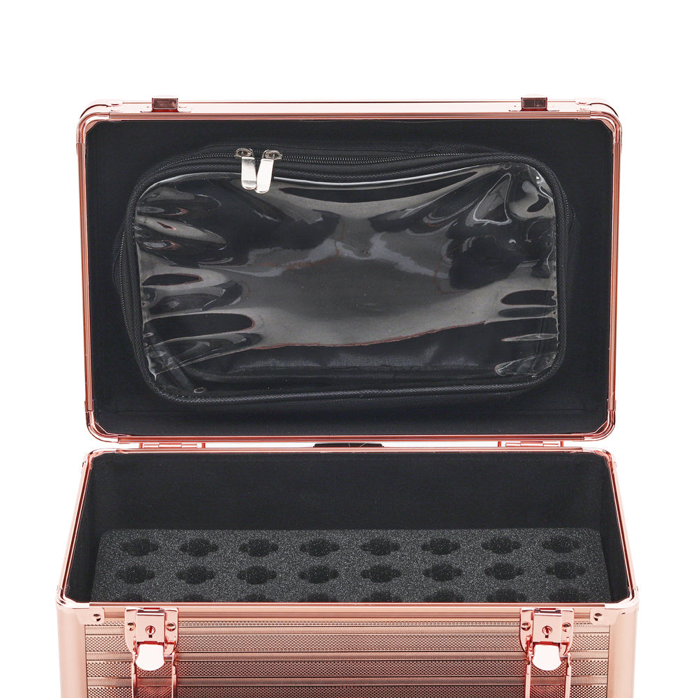 3in1 Portable Cosmetic Makeup Case Manicure Case with Drawers
