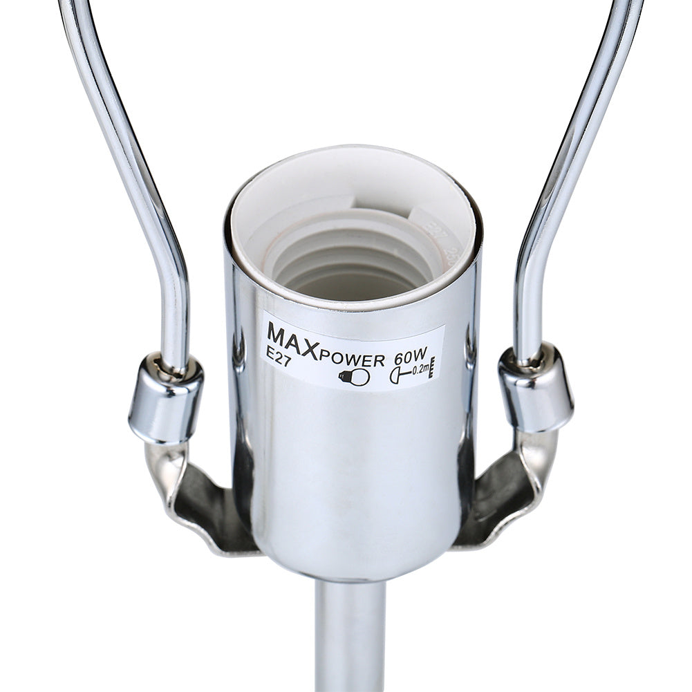 Modern Chrome and Crystal Shade Table Lamp