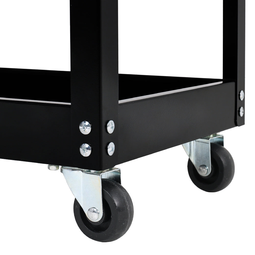 3Tier Rolling Tool Trolley with Lockable Drawer