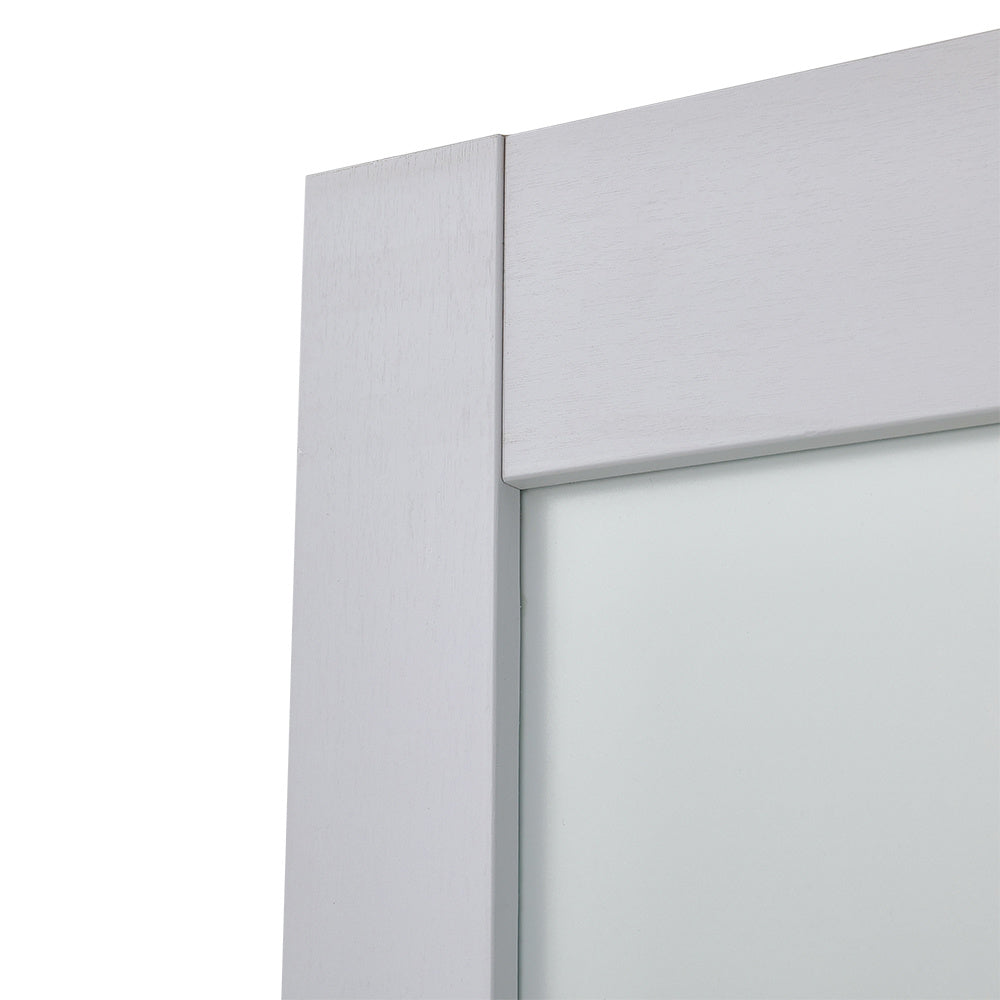 White Farmhouse Style MDF Wooden Barn Door with 200cm Sliding Kit