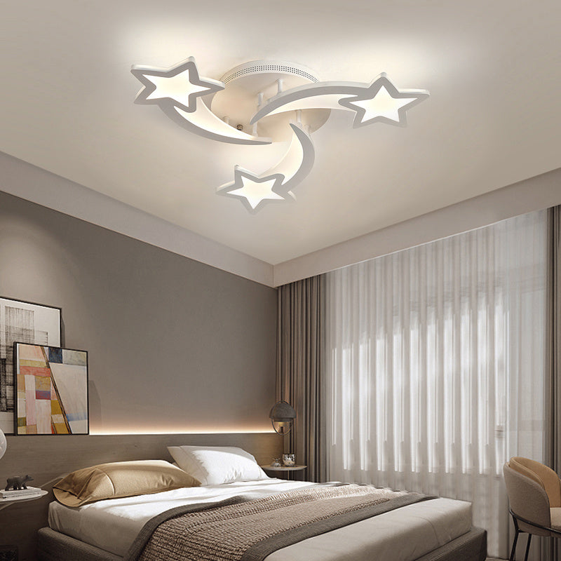 Modern Star LED Ceiling Light 3 Head Cool White