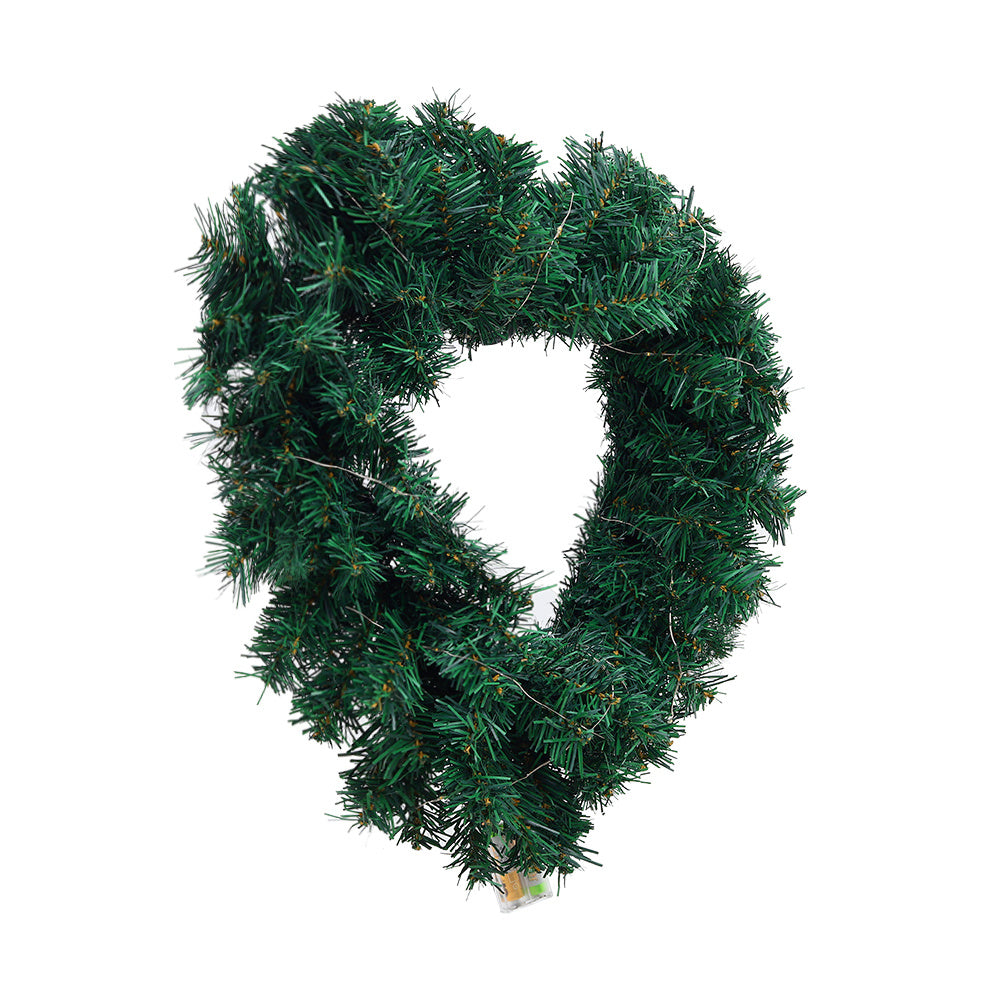 Christmas Garland Heart shaped Door Hanging Window Wreath with LED Light