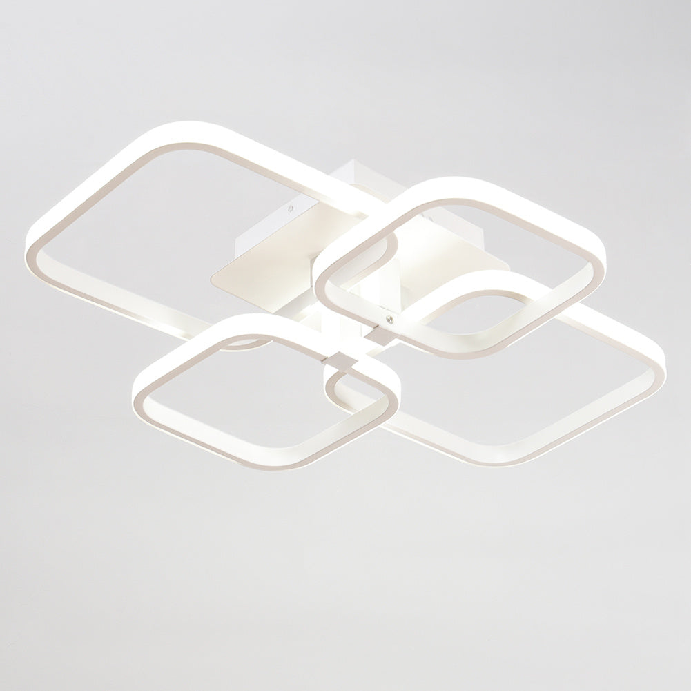 Square LED Ceiling Light Cool White Light 4 Head