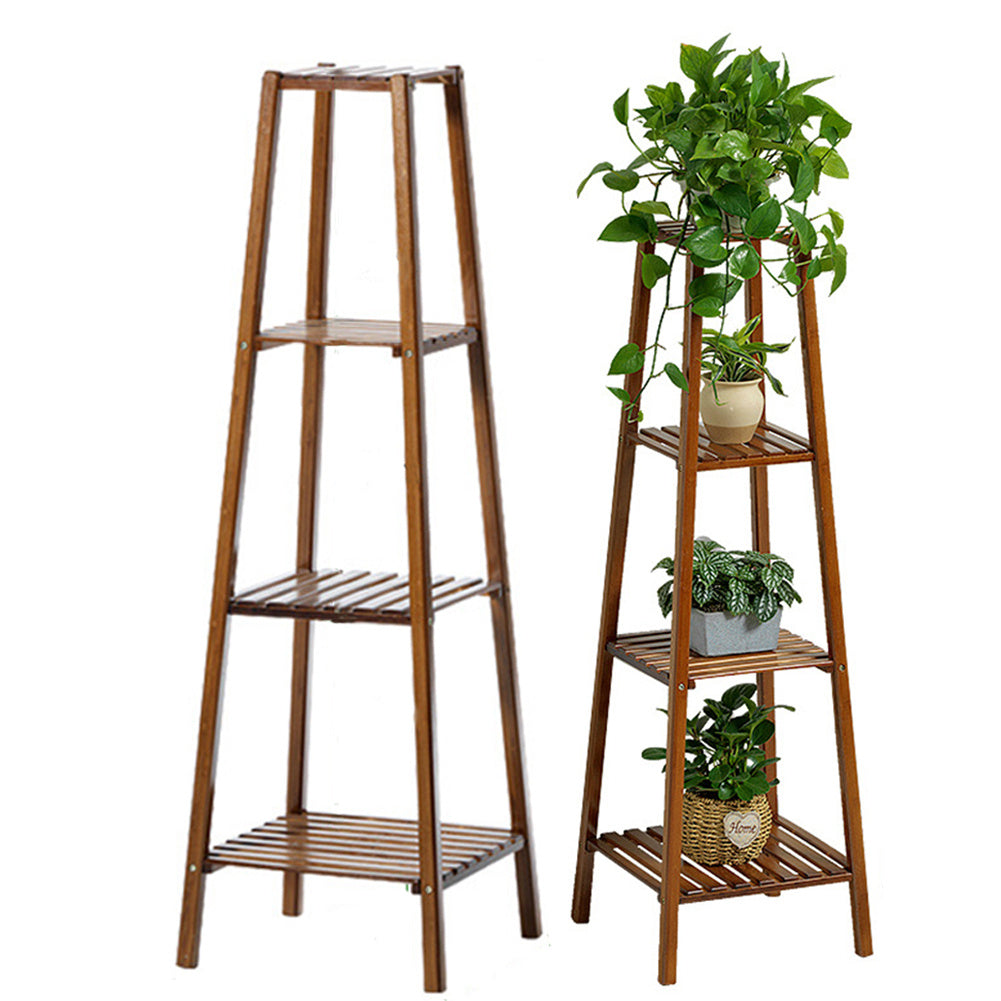 4 Tier Modern Wood Plant Stand Flowers Pots Holder