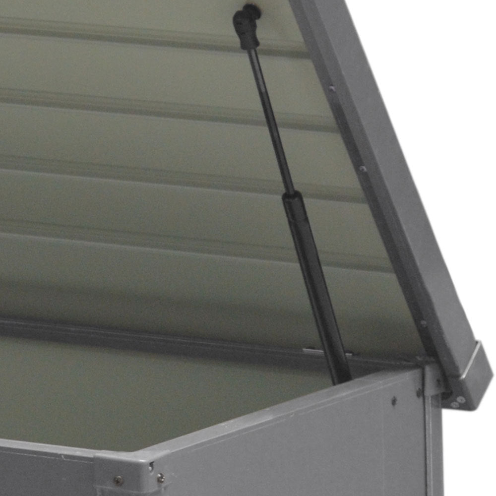 Grey 350L Metal Outdoor Garden Lockable Storage Box