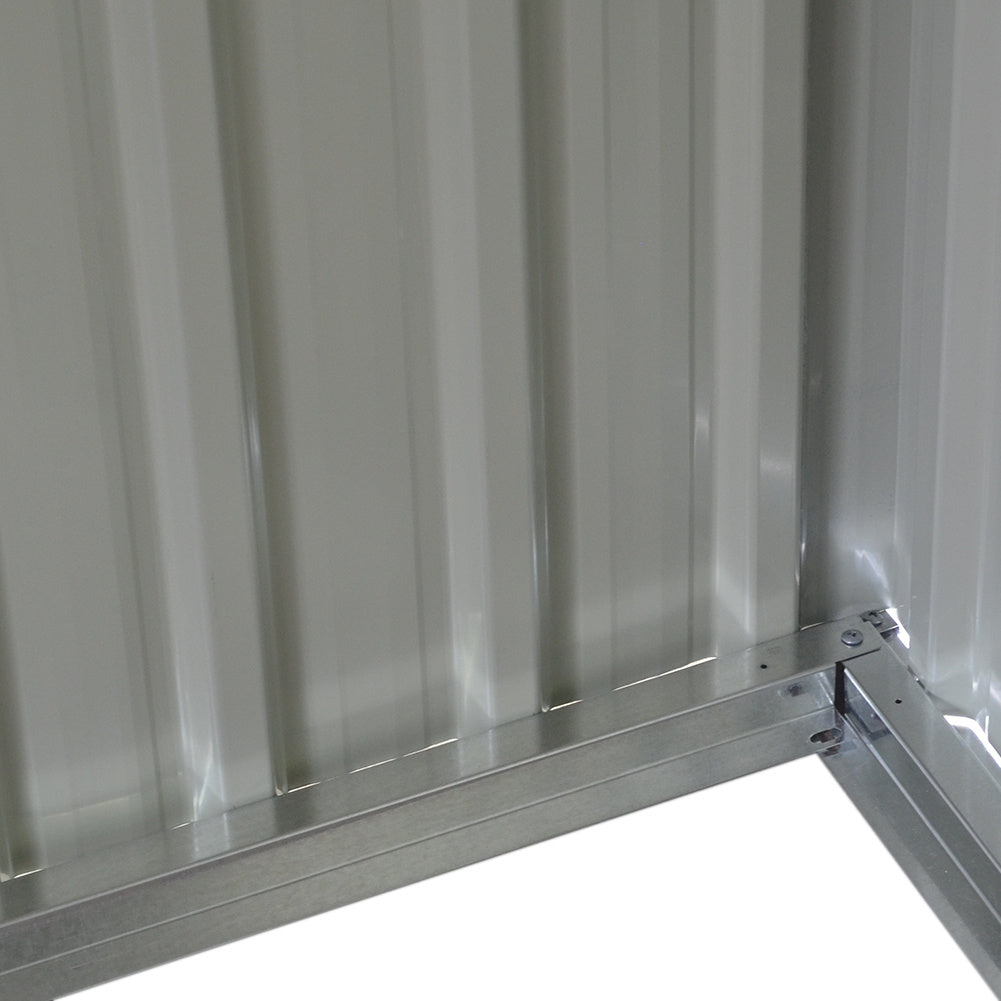 8ft x 6ft Metal Garden Tools Shed With Firewood Log Storage,Dark Grey