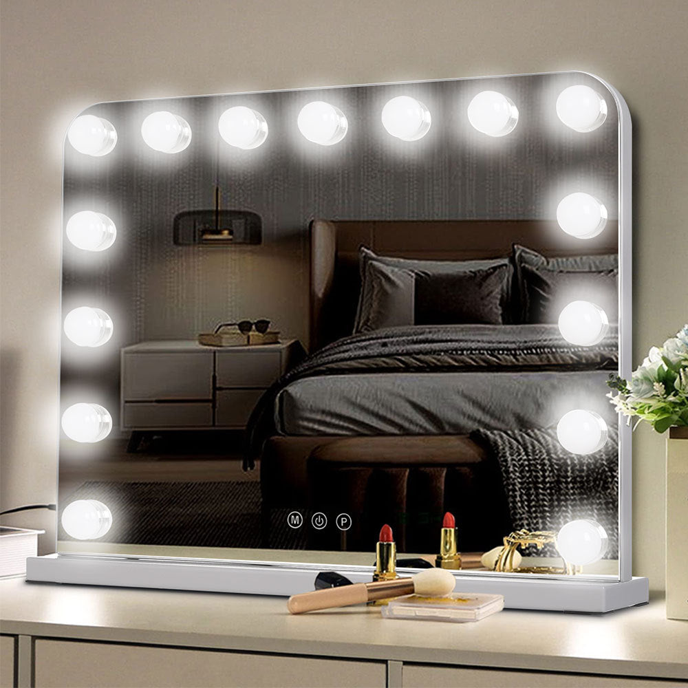 White Dimmable Hollywood LED Makeup Vanity Mirror
