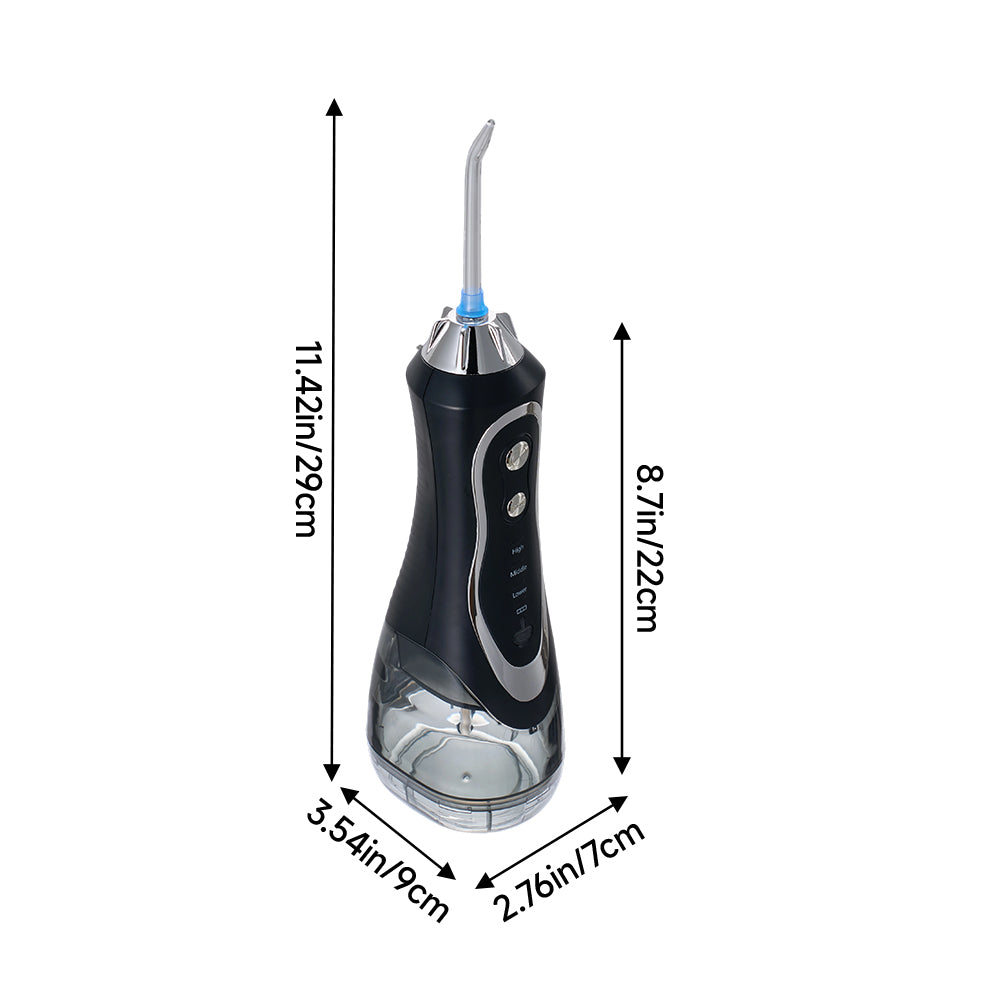 Cordless Water Flosser Oral Irrigator USB Rechargeable IPX7 with 4 Replaceable Jet Tips