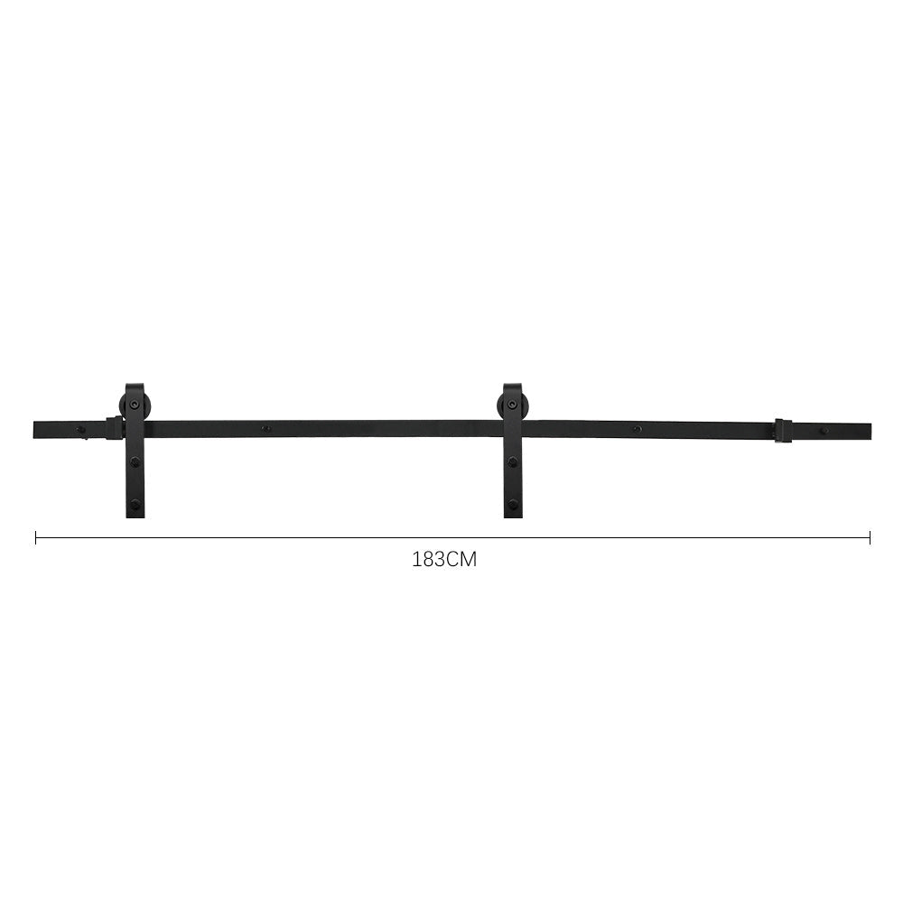 White Farmhouse Style MDF Wooden Barn Door with 183cm Sliding Kit