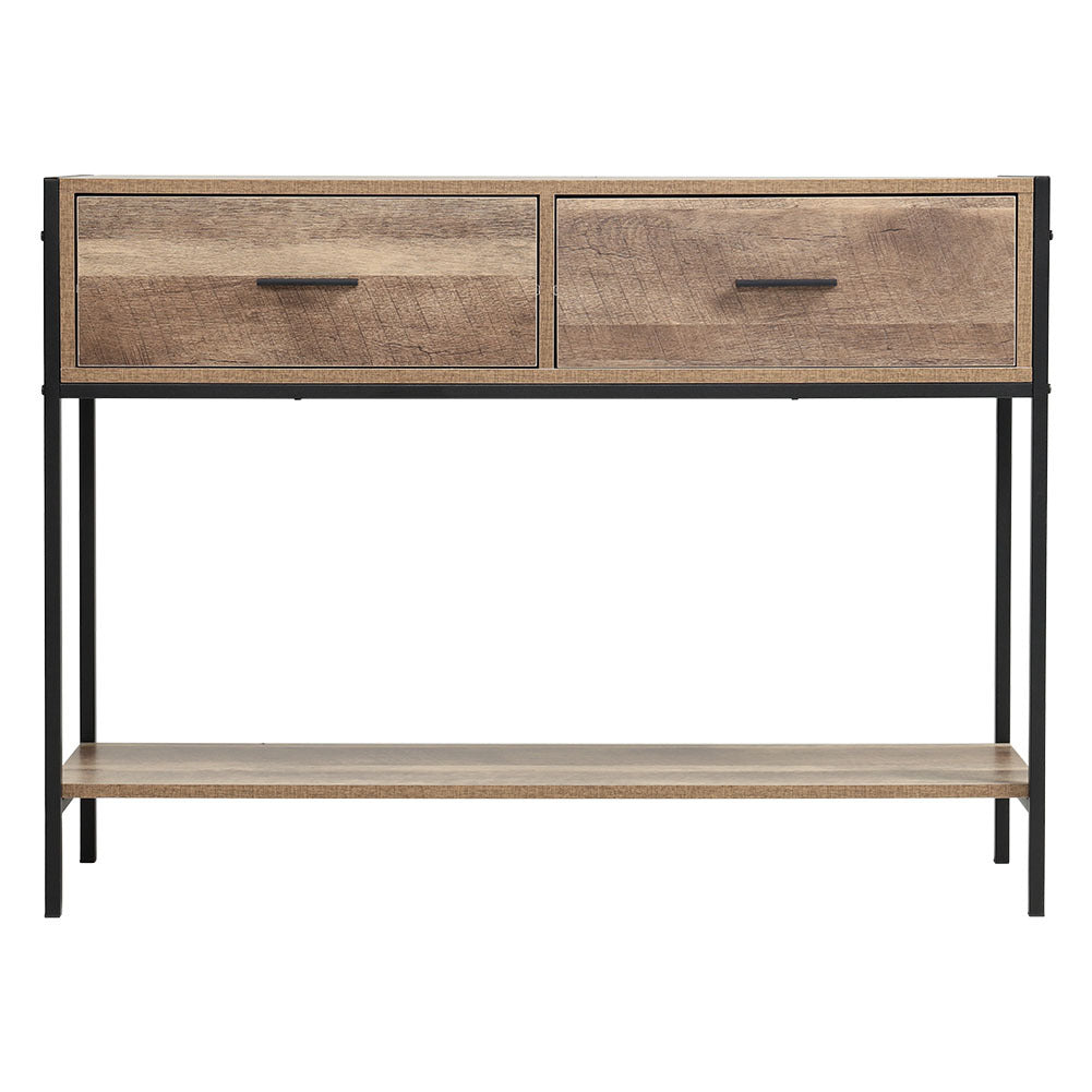 Slim Hallway Console Table with 2 Drawers and Lower Shelf