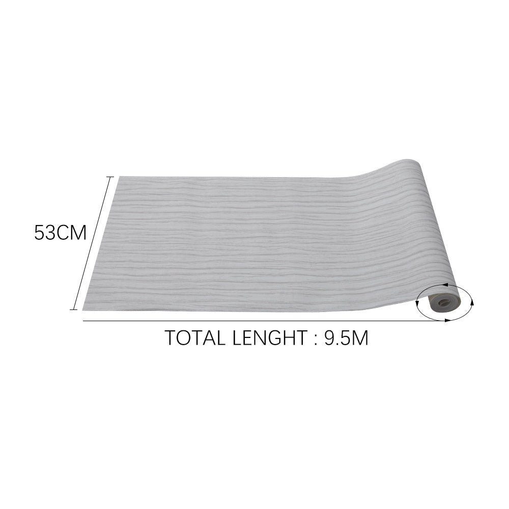 Off White 3D Wood Grain Non Woven Wallpaper