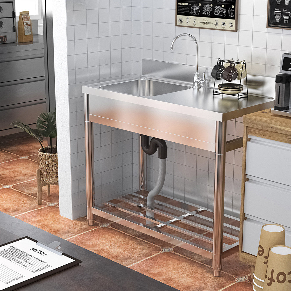 Stainless Steel Commercial Sink with Platform
