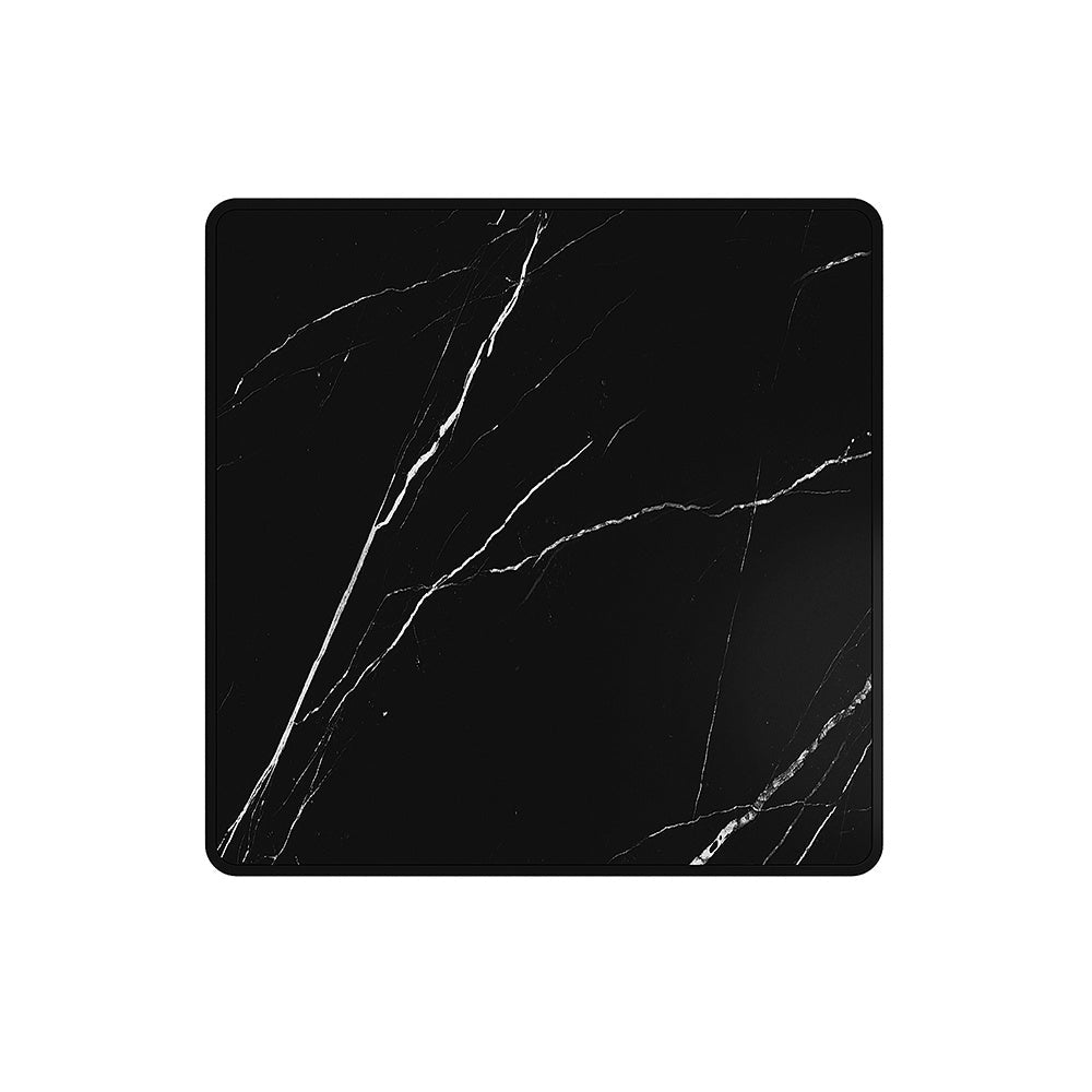 Square 60cm Folding Coffee Table with Marble Effect Top