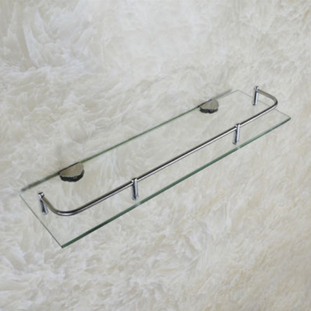 60CM Wall Mounted Glass Shower Storage Caddy for Bathroom