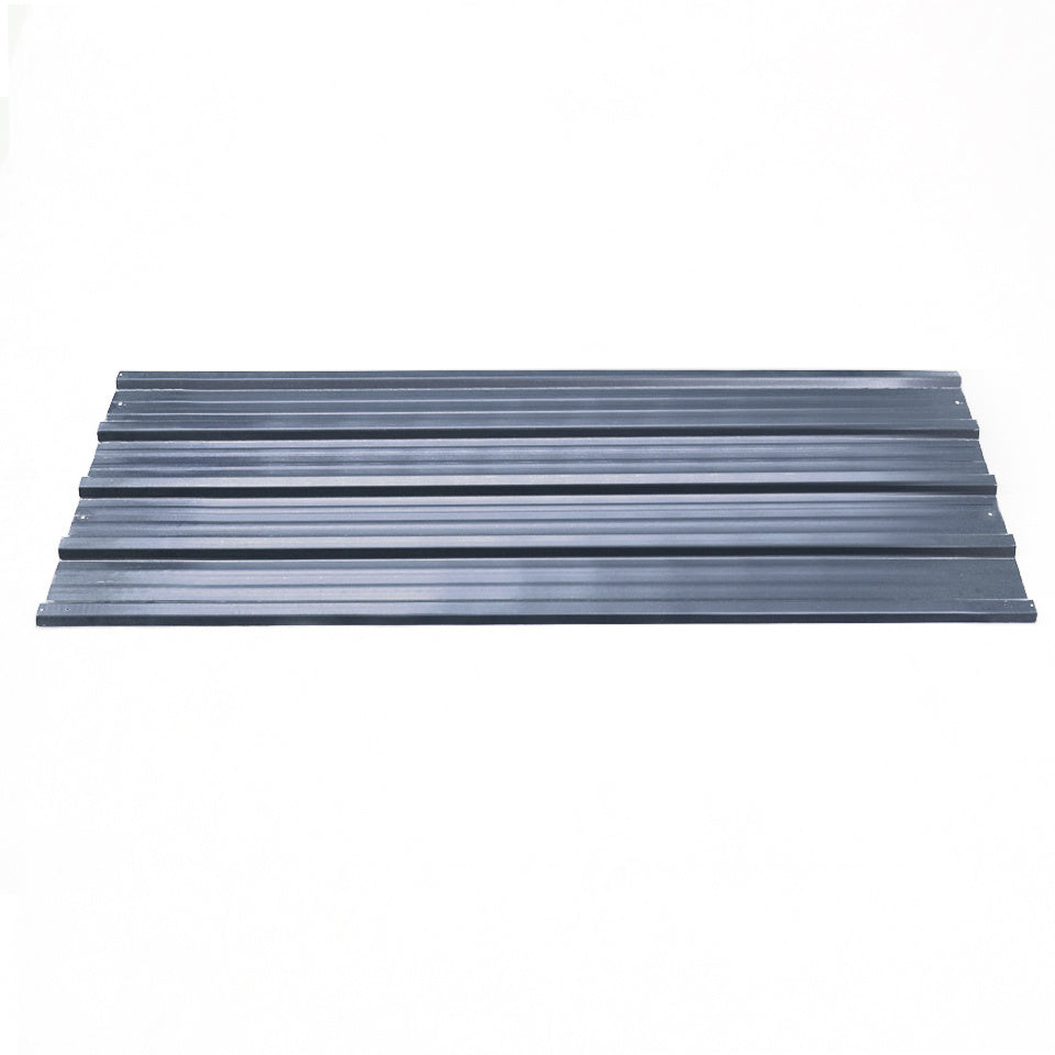12pcs Metal Steel Corrugated Roof Sheets Roofing Cladding Garage, Black