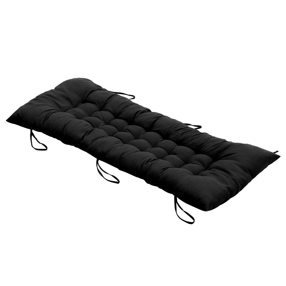 125cm Thick Soft Comfortable Chaise Lounge Chair Cushion, Black