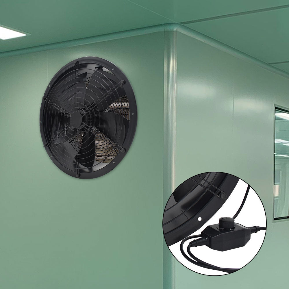 Black 16 inch Ventilation Exhaust Axial Fan