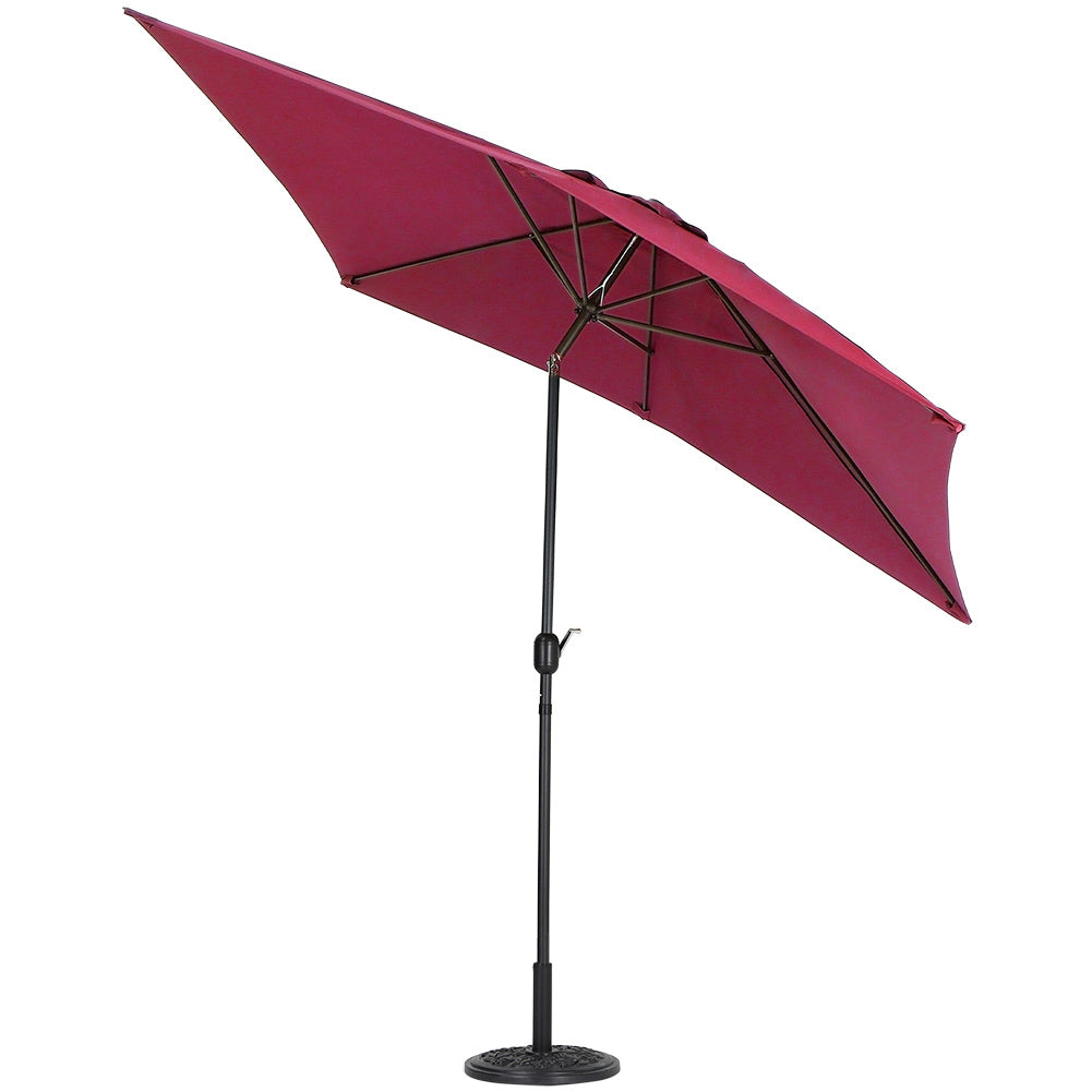 250 cm H Outdoor Waterproof Rectangular Parasol , with Round Base