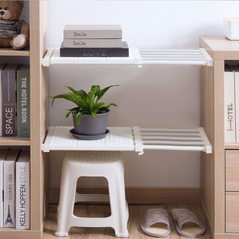Extendable Divider Shelf Closet Storage Rack, 50-80cm