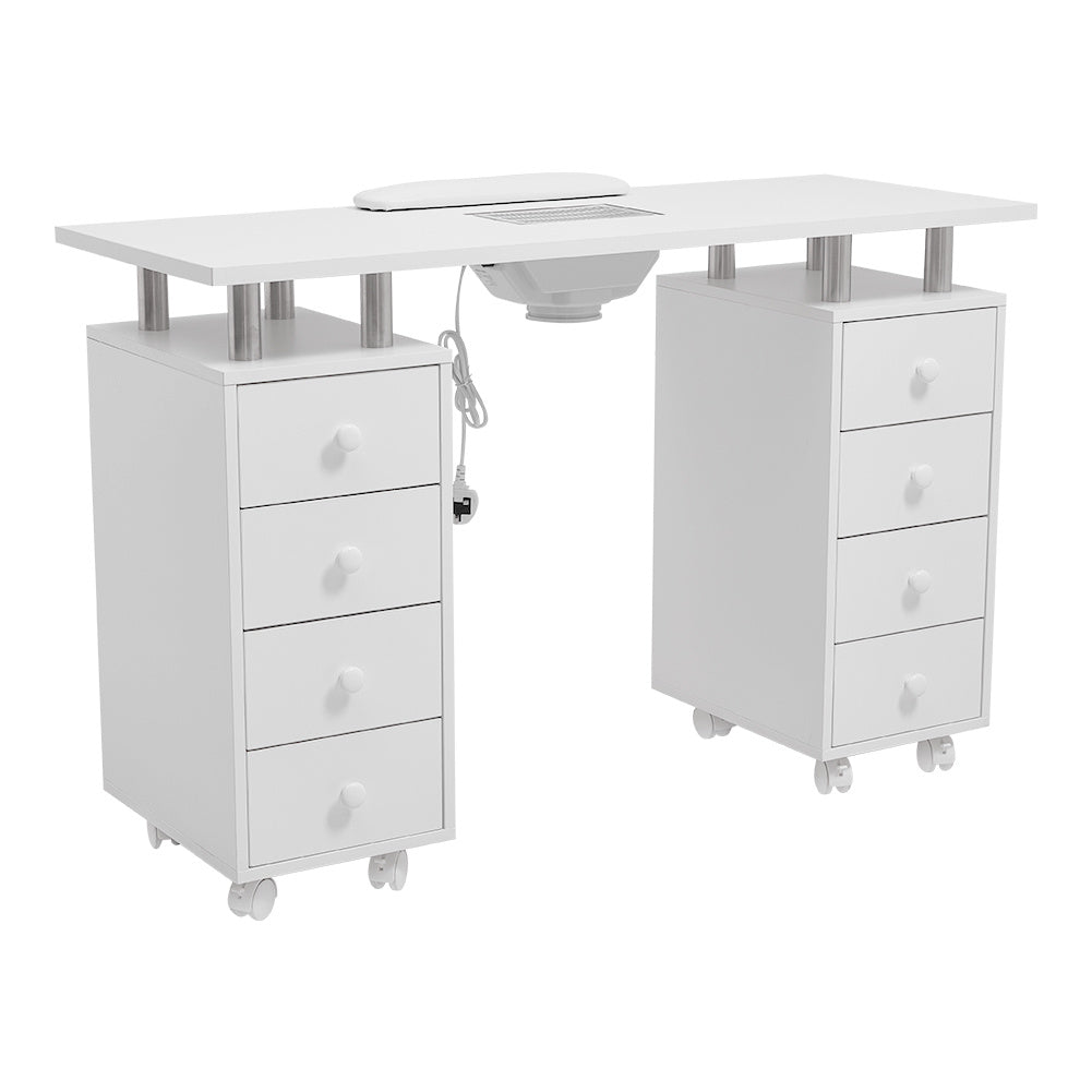 Rolling Manicure Station Nail Table with Dust Collector