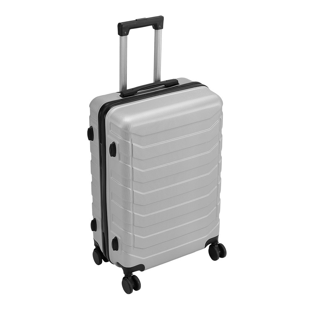 Grey 24 inch Rolling Hard Shell Luggage Travel Suitcase