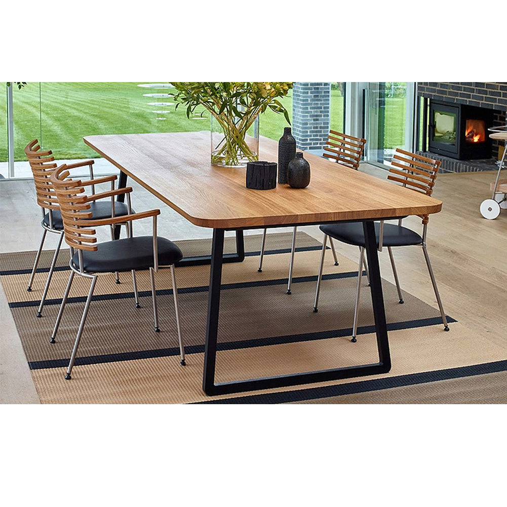 Set of 2 Metal Table or Bench Legs Frames Trapezium with Top Steel Base Stands 60x72CM