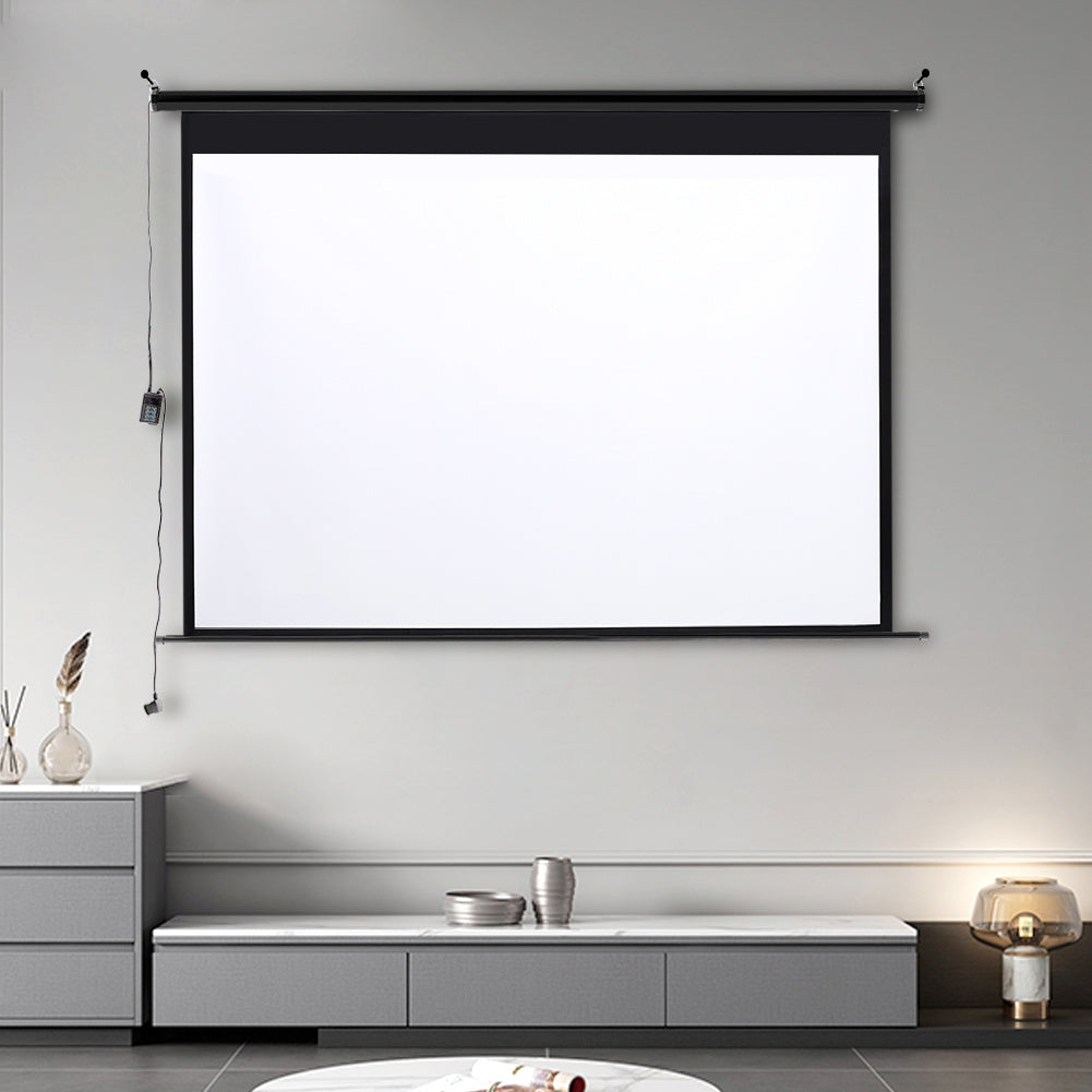 92 Inch HD Electric Pull Down Projector Screen