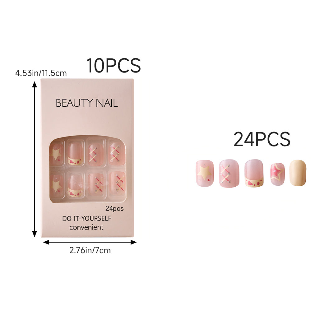 312PCS Press On Nails Glossy Fake Nails DIY Manicure Set