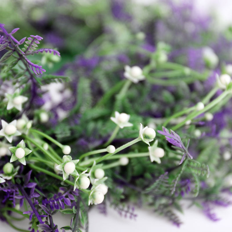 Artificial Lavender Flower Lush Topiary Wreath