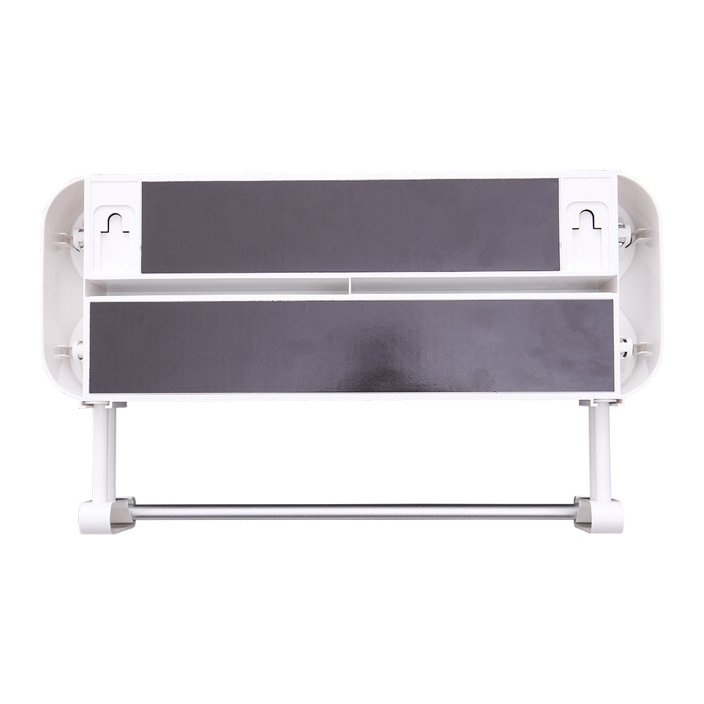 Dual-Layer Magnetic Plastic Wrap Dispenser with Cutter