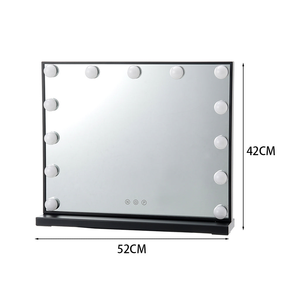 Black 52cm Rectangle LED Makeup Vanity Mirror