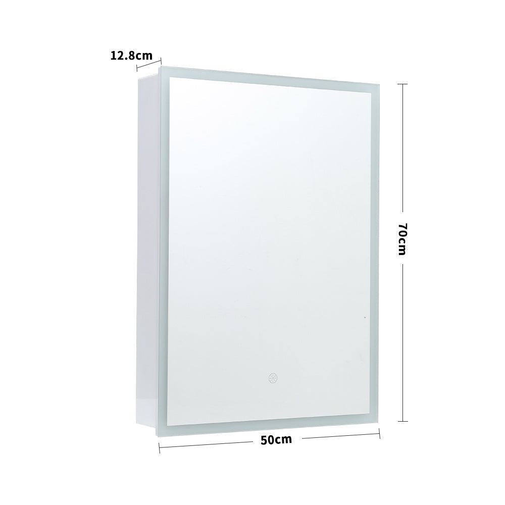 Rectangular Wall Mount Mirror Cabinet with LED Light