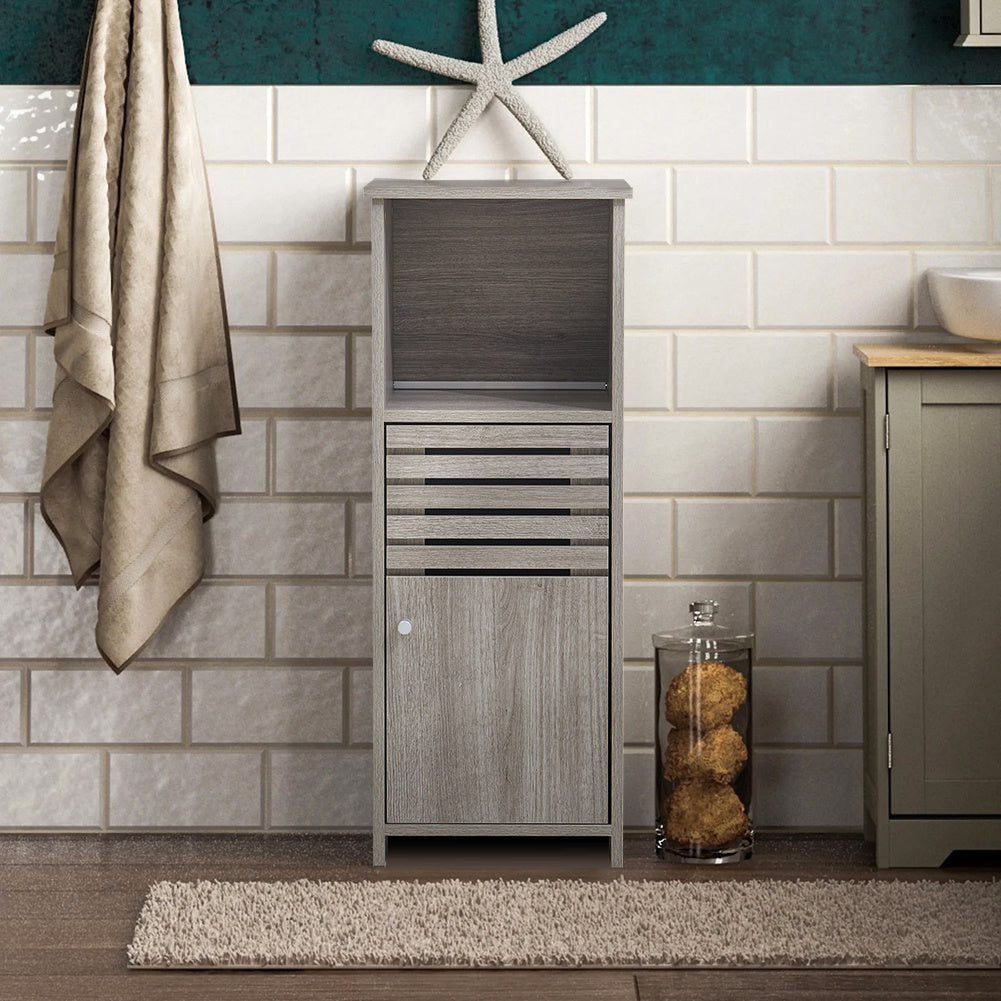 Modern Wooden Freestanding Single Door Bathroom Cabinet