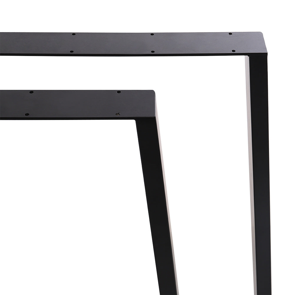 Set of 2 Metal Table Bench Legs Frames Trapezium Steel Base Stands, 81x71CM