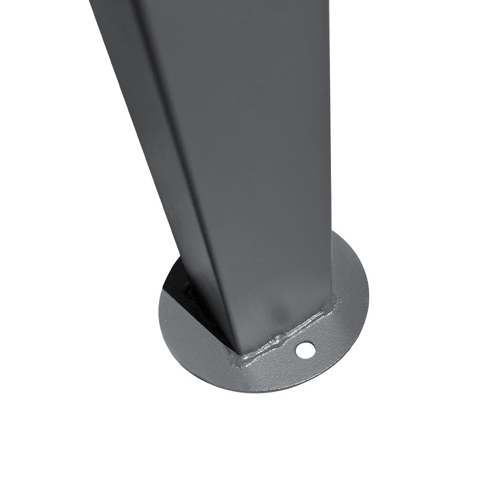 Outdoor Metal Arched Pergola with Shade,3x3x2.6m,Grey