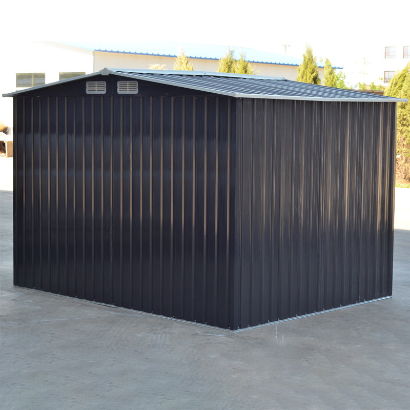 6ft x 8ft Metal Garden Shed Outdoor Tool shed,Dark Grey