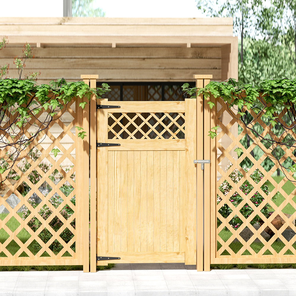 90x150cm Rhombus Garden Wood Fence Gate