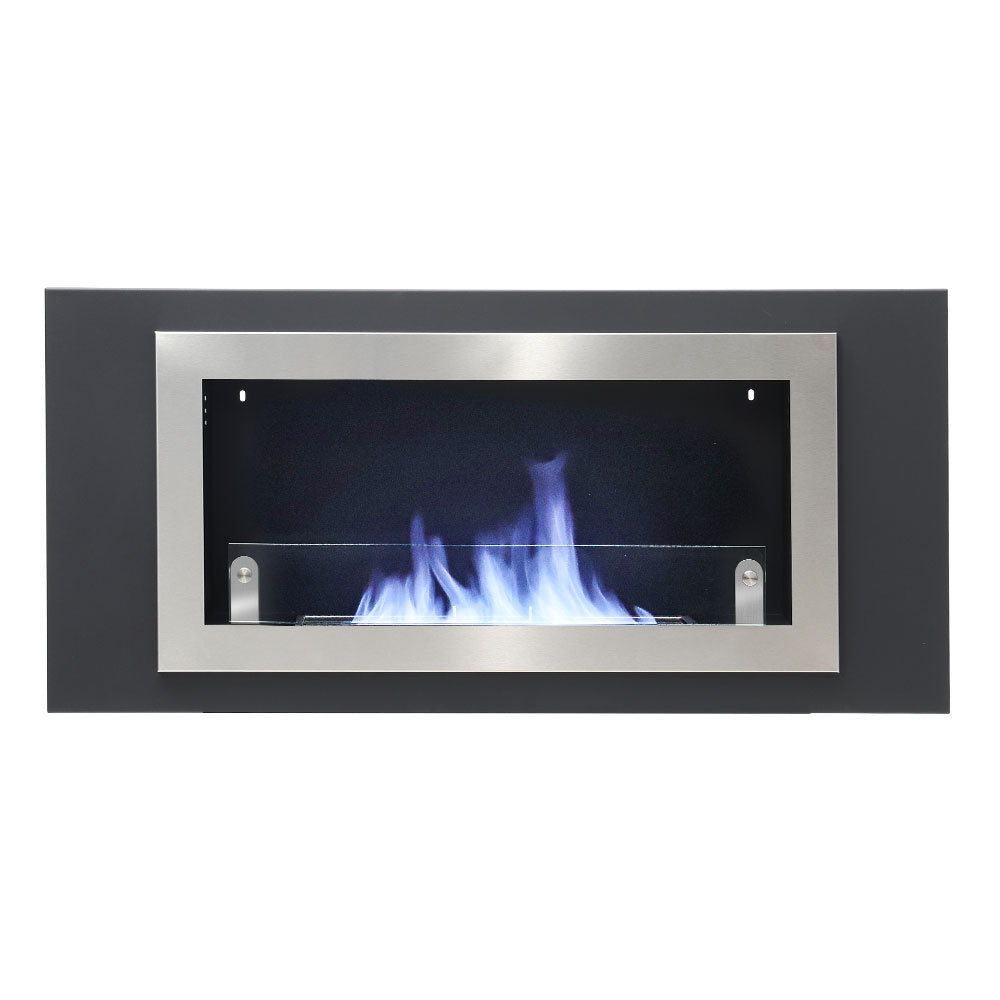 Wall Mount Rectangular Ethanol Fireplace Stainless Steel Heater