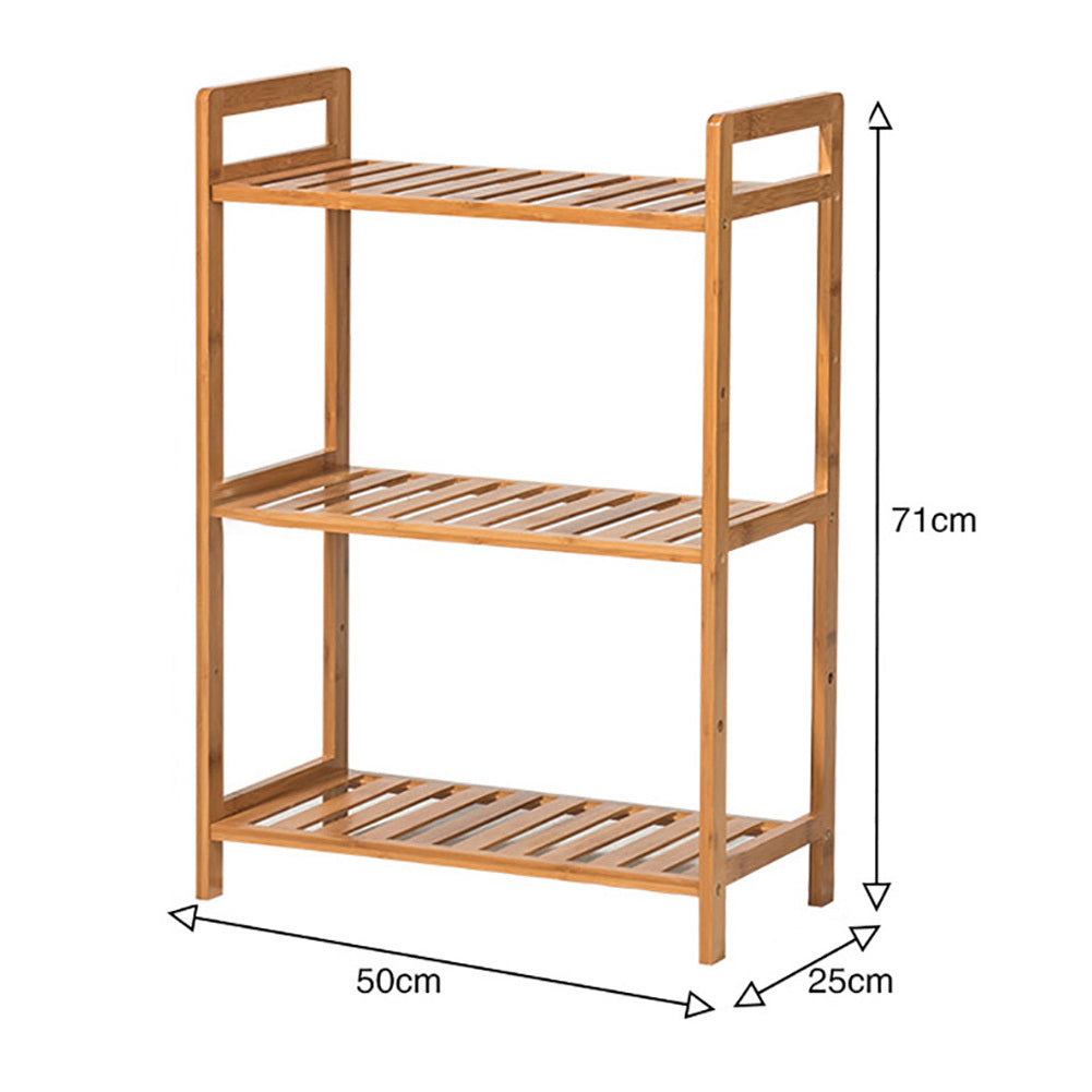 3 Tier Wood Bookcase Display Stand, 71x50x25CM