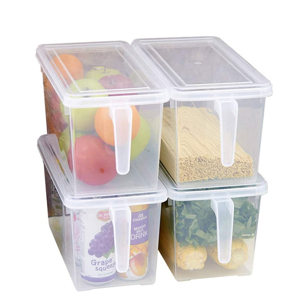 4Pcs Clear Refrigerator Food Storage Container