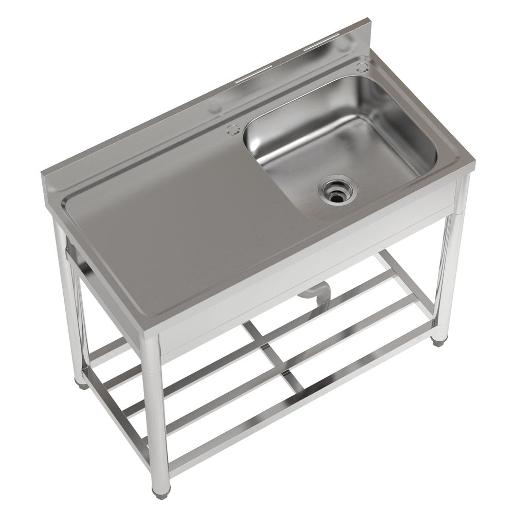 Stainless Steel Commercial Sink with Bowl Side Platform