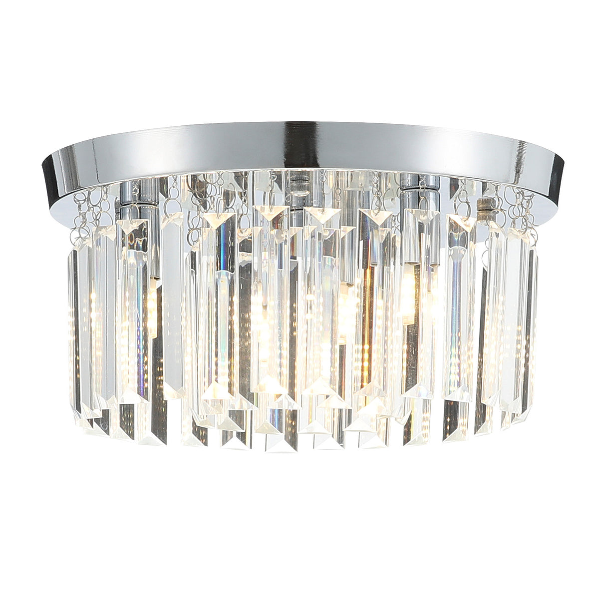 Chrome 30x14cm Crystal Mount Ceiling Light